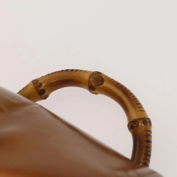 GUCCI Bamboo Backpack Enamel Outlet Brown Gold 003 8030 Auth bs28446 - Picture 10 of 16